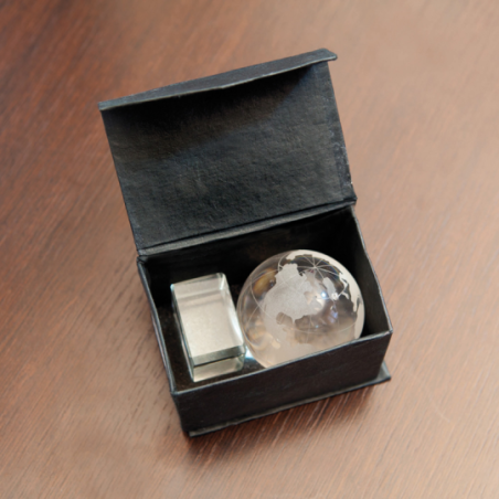 Trophée personnalisable en verre Sphère World