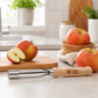 Vide-pomme personnalisé en inox et hêtre - Made in Europe Vide-pomme personnalisé en inox et hêtre - Made in Europe