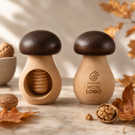 Casse-noix champignon personnalisé gravure ou 1 couleur - Made in Europe