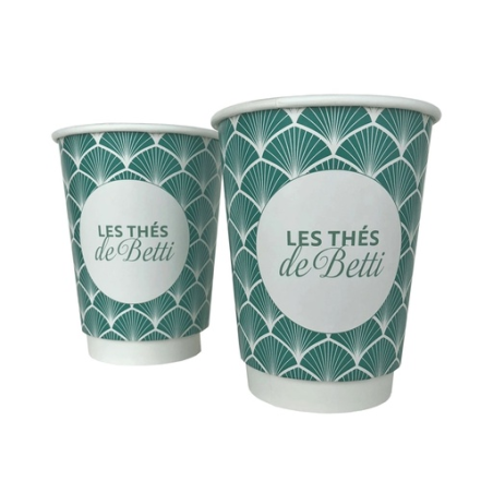 Gobelet en carton 100% personnalisé double paroi Made in Europe Ube