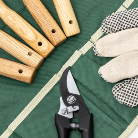 Tablier personnalisé de Jardinage avec accessoires en bois et aluminium Kuruma