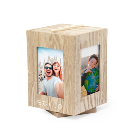 Porte Photos personnalisable en bois 360°