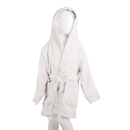Peignoir à capuche personnalisé pour enfant en coton peigné ring-spun 340gr/m2 The one Towelling Mimo
