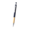 Stylo stylet personnalisable en aluminum et grip en bambou - encre bleue - Zabox Stylo stylet personnalisable en aluminum et grip en bambou - encre bleue - Zabox