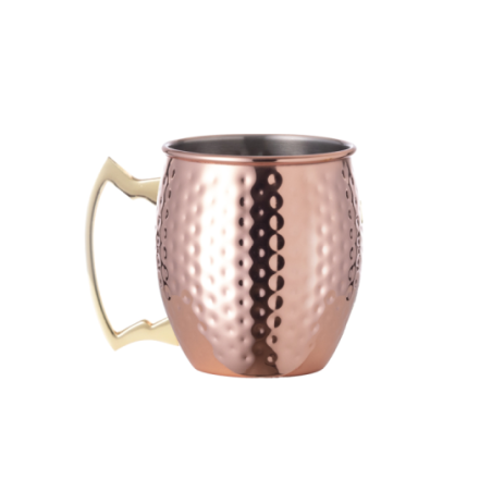 Verre moscow mule personnalisable en inox et cuivre galvanisé Indya 500ml