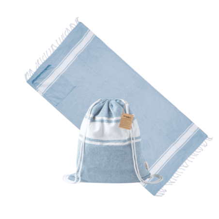 Sac à dos Fouta publicitaire 100% coton recyclé GRS 170g/m2 Carey