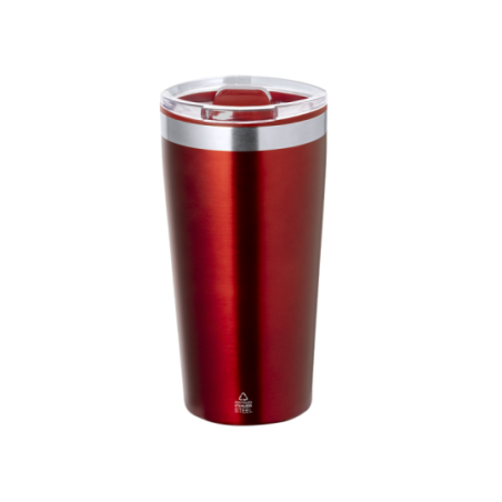 Mug isotherme personnalisé à double paroi inox recyclé et pp 600ml - Dione