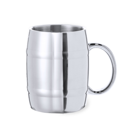 chope de biere publicitaire en inox 450 ml Solara