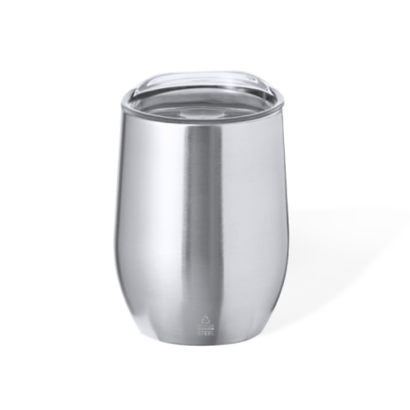 Mug isotherme publicitaire à double paroi en inox recyclé 340ml - Yarton