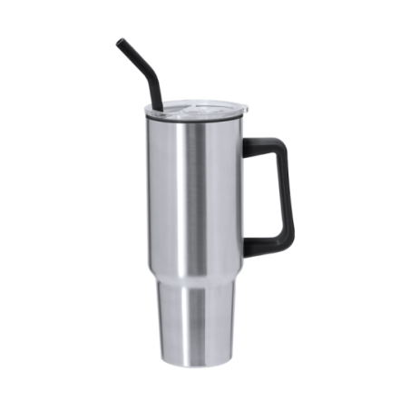 Tumbler isotherme publicitaire double paroi en acier inoxydable et PP 1,2L - Lansin