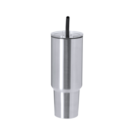 Tumbler isotherme publicitaire double paroi en acier inoxydable et PP 1,2L - Lansin
