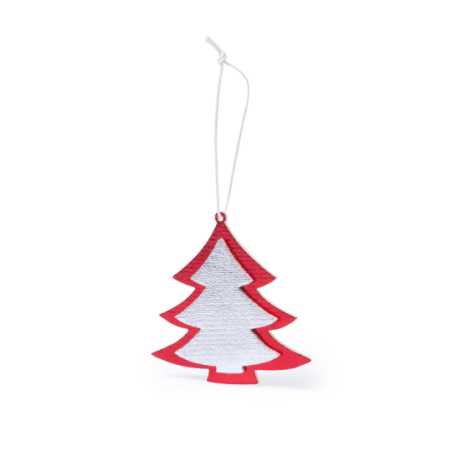Set personnalisable de 2 Ornements pour sapin de Noël en polyester - Rimol
