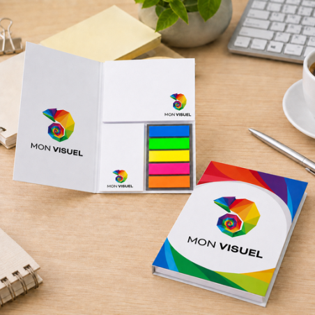 Grand set personnalisable Mémor-it A5 avec double post-it et notes adhésive - Fab France