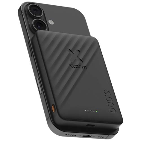 Batterie de secours personnalisable magnétique sans fil de 15&nbsp;W et 5&nbsp;000&nbsp;mAh - Xtorm Go2