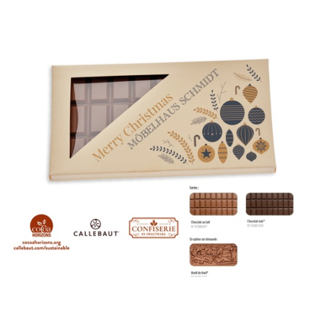 Tablette de chocolat au lait personnalisable - Miam