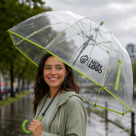 Parapluie personnalisable transparent Stratus