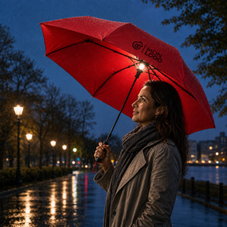 Parapluie personnalisé de poche LED Eole