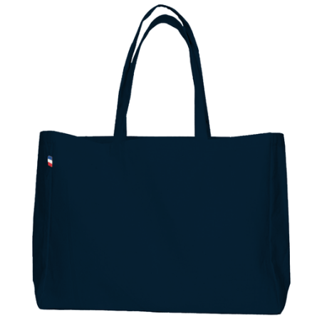 Sac cabas publicitaire Avec soufflet total en coton tissé 240 g/m2 100% Français - Pierre