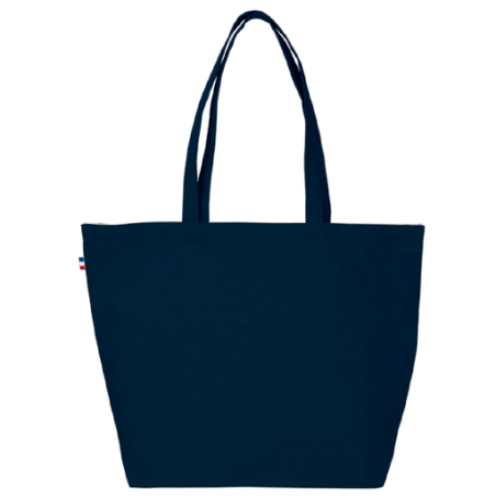 Sac de plage publicitaire avec soufflet de fond en coton tissé 240g/m2 100% français Céline