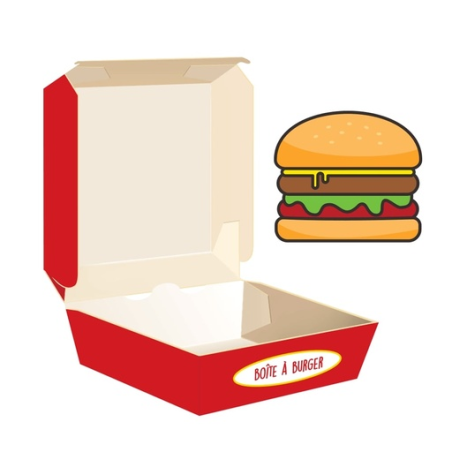 Boîte à burger personnalisable - 2 formats - Made in Europe Tasty