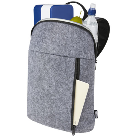 Sac à dos personnalisable isotherme certifié GRS en feutrine recyclée de 7&nbsp;L