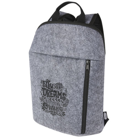 Sac à dos personnalisable isotherme certifié GRS en feutrine recyclée de 7&nbsp;L