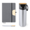 coffret personnalisable bouteille Thermos en acier inoxydable 640ml bloc note en similicuir et stylo bille en aluminium coffret personnalisable bouteille Thermos en acier inoxydable 640ml bloc note en similicuir et stylo bille en aluminium