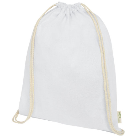 Sac à dos personnalisé avec cordon en coton organique Orissa 140&nbsp;g/m² GOTS 5L