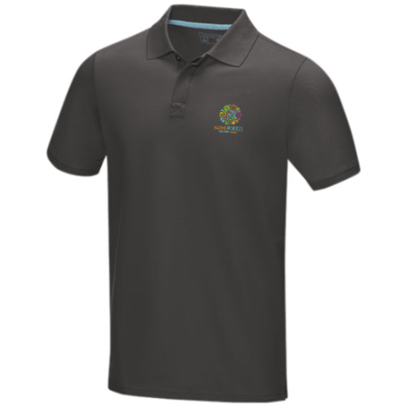 Polo personnalisable Graphite en coton bio certifié GOTS homme - XS à 3XL
