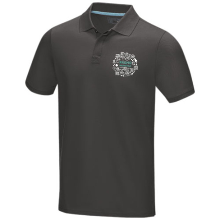 Polo personnalisable Graphite en coton bio certifié GOTS homme - XS à 3XL