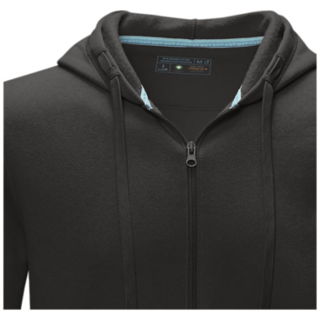Sweat publicitaire full zip à capuche Ruby Bio GOTS recyclé GRS - Homme - XS à 3XL