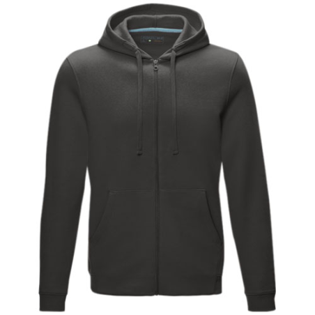 Sweat publicitaire full zip à capuche Ruby Bio GOTS recyclé GRS - Homme - XS à 3XL