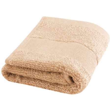 Petite serviette publicitaire Sophia de 30 x 50&nbsp;cm en coton de 450&nbsp;g/m²