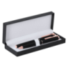Parure personnalisable stylo bille et roller en aluminium noir mat et rose gold - Encre bleue Parure personnalisable stylo bille et roller en aluminium noir mat et rose gold - Encre bleue