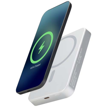 Batterie externe personnalisable magnétique Avis 10 000 mAh en aluminium recyclé RCS