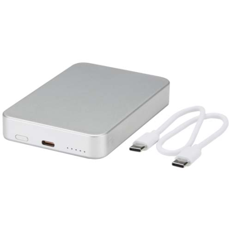 Batterie externe personnalisable magnétique Avis 10 000 mAh en aluminium recyclé RCS
