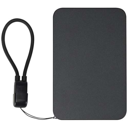 Batterie externe publicitaire magnétique SMART de 5 000 mAh en plastique recyclé avec cordon