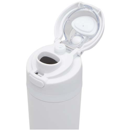 Bouteille d'eau publicitaire Theron 800 ml en acier inoxydable à simple paroi recyclé RCS avec bouchon à double fonction et pail