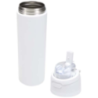 Bouteille d'eau publicitaire Theron 800 ml en acier inoxydable à simple paroi recyclé RCS avec bouchon à double fonction et pail Bouteille d'eau publicitaire Theron 800 ml en acier inoxydable à simple paroi recyclé RCS avec bouchon à double fonction et pail