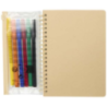 Cahier publicitaire à couverture rigide B6 et papier 100g/m2 FSC et lot de marqueurs Squiggle Cahier publicitaire à couverture rigide B6 et papier 100g/m2 FSC et lot de marqueurs Squiggle