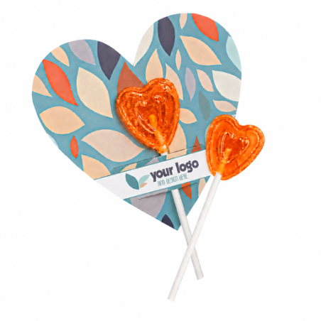 Sucette personnalisable aux fruit lolly flyer coeur