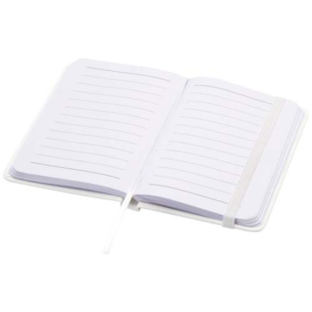 Carnet personnalisable à couverture en PU rigide et papier FSC 96 pages blanches lignées 60g/m2 A7 Spectrum