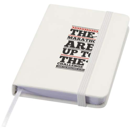Carnet personnalisable à couverture en PU rigide et papier FSC 96 pages blanches lignées 60g/m2 A7 Spectrum