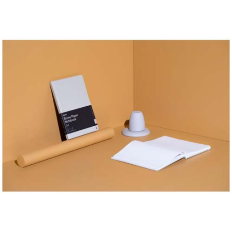 Carnet personnalisé couverture rigide A5 avec page en papier de pierre ligné - K’arst