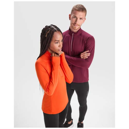 Sweatshirt de sport personnalisable Estambul demi-zip en RPET 200 g/m2 - S à XXL