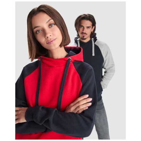 Sweat à capuche personnalisable bicolore en coton et polyester 280g/m2 Unisexe- Badet