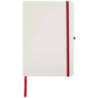 Carnet publicitaire à couverture rigide A5 avec 80 feuilles blanches en papier FSC lignées 60g/m2 avec bords colorés Spectrum