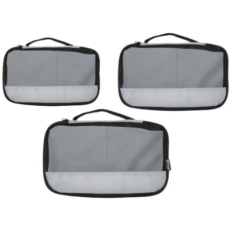 Cubes publicitaire de rangement en polyester recyclés certifié GRS - Jet lot de 3