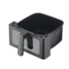Friteuse à air doublement chauffante en plastique ABS et PC Prixton Cook Organics 6L