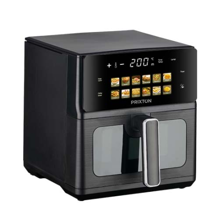 Friteuse à air doublement chauffante en plastique ABS et PC Prixton Cook Organics 6L